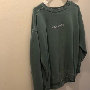 Common Culture Green “ValidateMe” Sweater